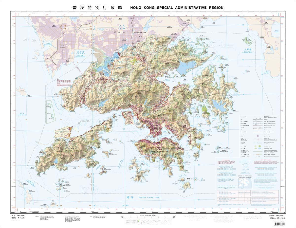 контурная карта Ганконга
