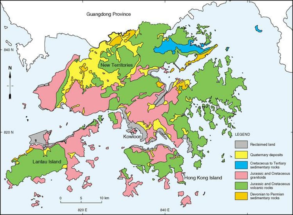 Геалагічная карта Ганконга