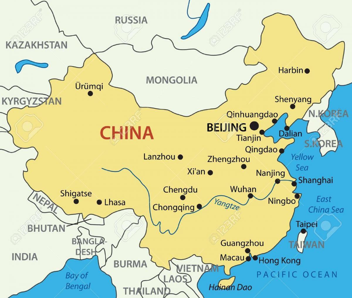 карта Тайваня і Ганконга
