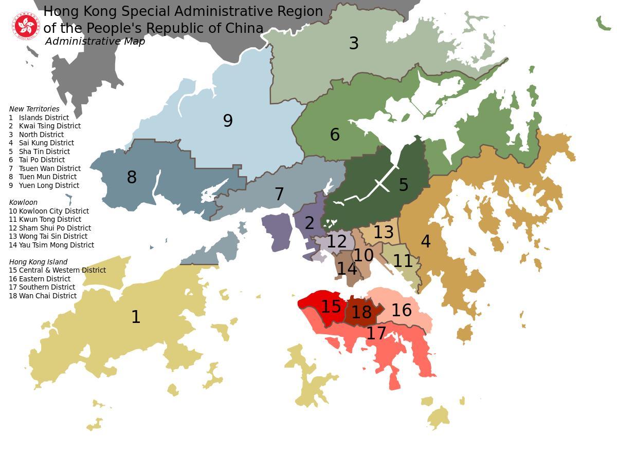 карта Ганконга кварталы