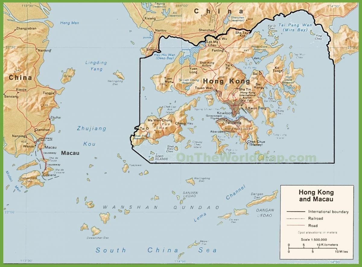 палітычная карта Ганконга