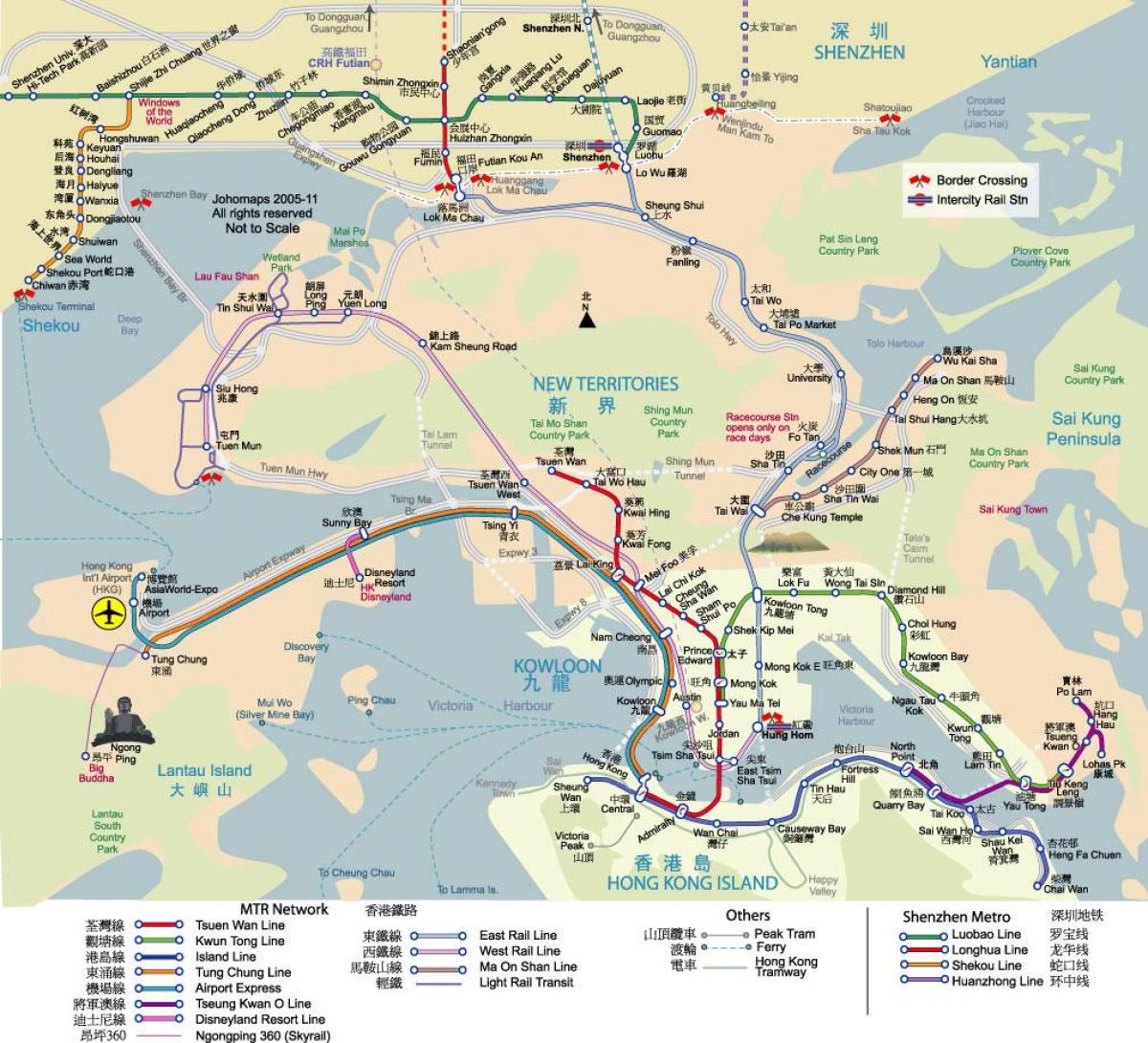 карта Ганконга транзіт