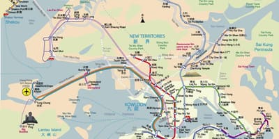 Ганконг пешаходная экскурсія па карце