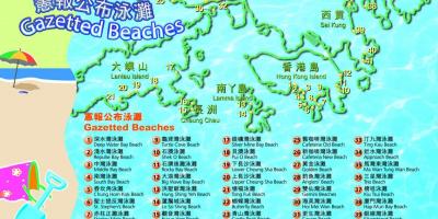 Карта Ганконга пляжы