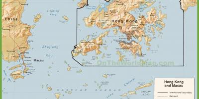 Палітычная карта Ганконга