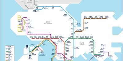 Ганконг карта метро Ганконга