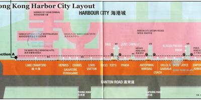 Карта гавані горада Ганконга